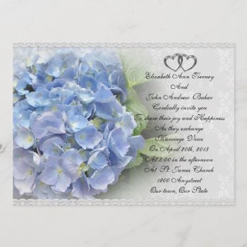 Wedding Invitation Hydrangea And Lace by Irisangel at Zazzle