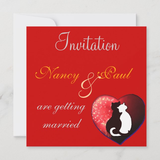 Wedding Invitation in red (Front)