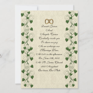 Wedding Invitation Ivy hearts