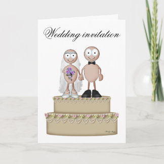Wedding invitation light couple