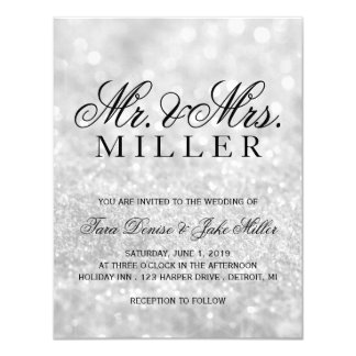 Wedding Invitation - Lit Silver Glit Fab