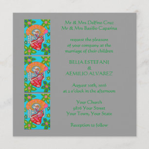 Wedding Invitation Mariachi Serenade Skeleton