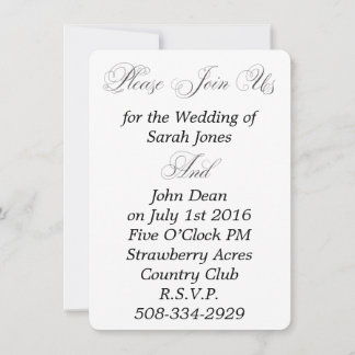Wedding invitation minimalist elegant