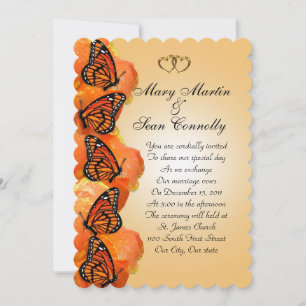 Wedding Invitation Monarch Butterflies