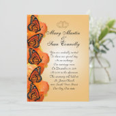 Wedding Invitation Monarch Butterflies (Standing Front)