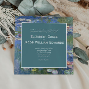 Wedding Invitation // Monet's Waterlilies