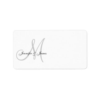 Wedding Invitation Monogram Address Labels