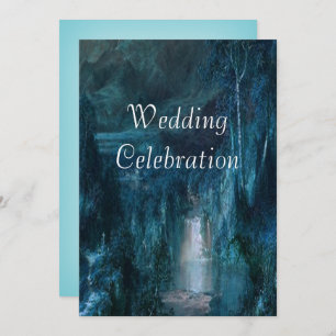 Wedding Invitation Mountain Waterfall