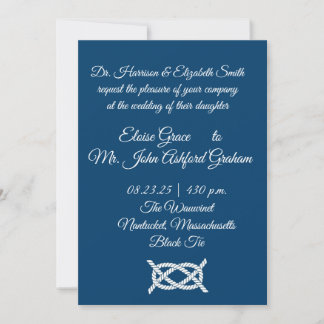 Wedding Invitation Nautical Knot