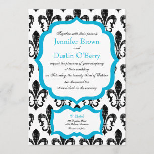 Wedding Invitation   New Orleans   Turquoise 2
