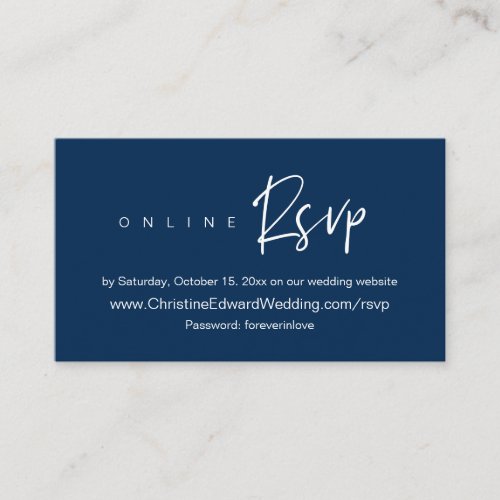Wedding Invitation Online RSVP Casual card