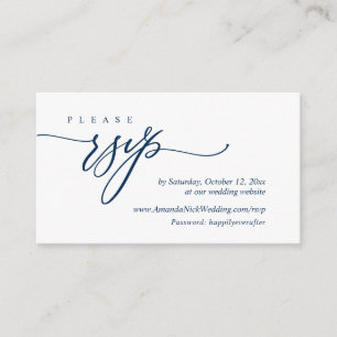 Wedding Invitation Online RSVP, Modern Script Card