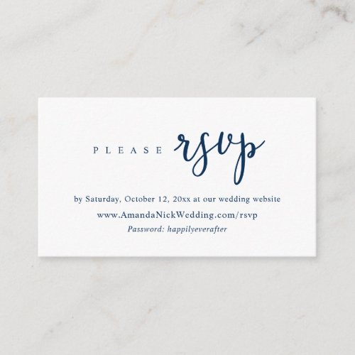 Wedding Invitation Online RSVP Modern Script Card