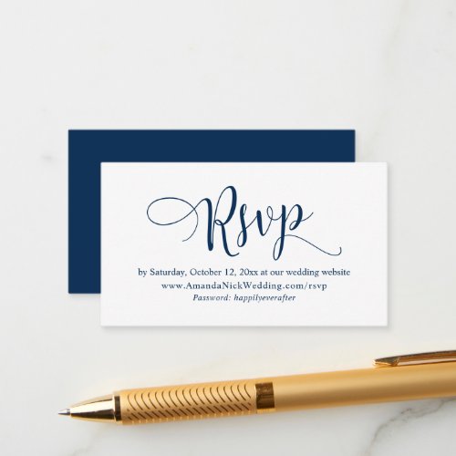 Wedding Invitation Online RSVP Modern Script Card