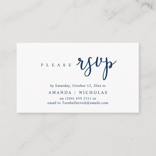 Wedding Invitation Online RSVP Modern Script Card