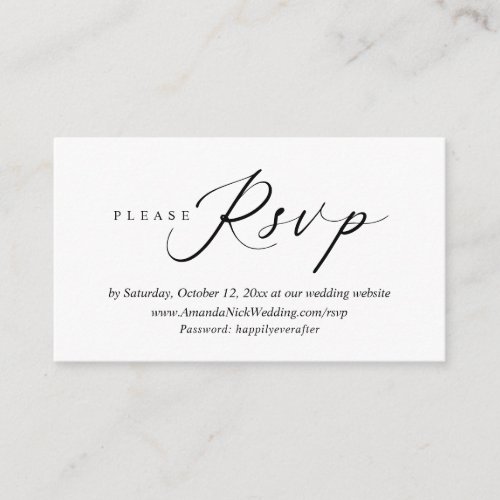 Wedding Invitation Online RSVP Modern Script Card