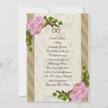 Wedding Invitation Orchids And Ivy Formal by Irisangel at Zazzle