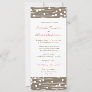 Wedding Invitation - Organic Dots and Lines