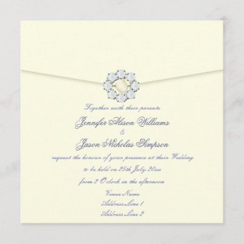 Wedding Invitation Pearl And Diamond Broach by Truly_Uniquely at Zazzle
