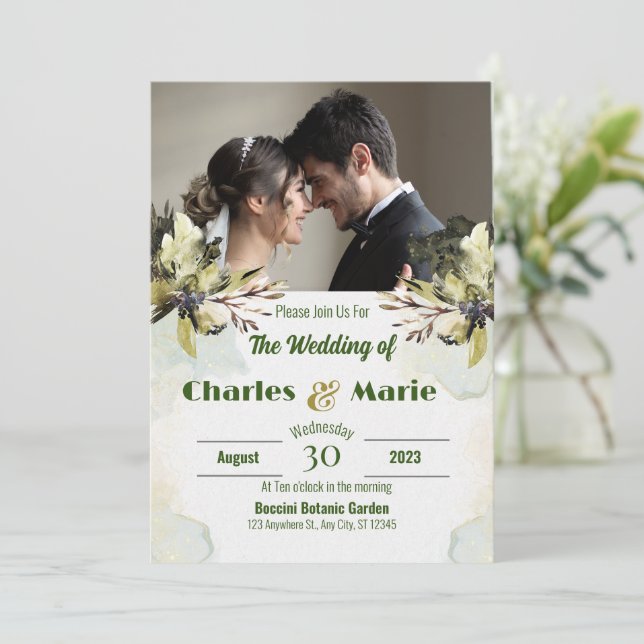 Wedding Invitation Personalize design (Standing Front)