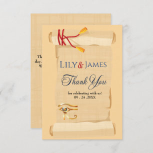 Wedding Invitation Pharaonic heritage on papyrus