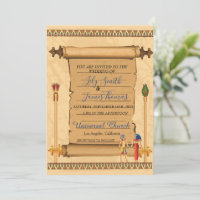 Wedding Invitation Pharaonic heritage on papyrus