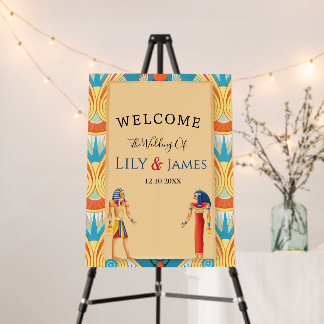 Wedding Invitation Pharaonic heritage on papyrus Foam Board
