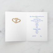 Wedding invitation pink orchids elegant (Inside)