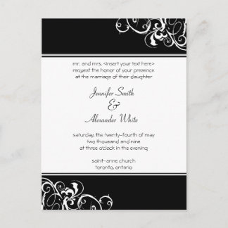 Wedding Invitation Postcard