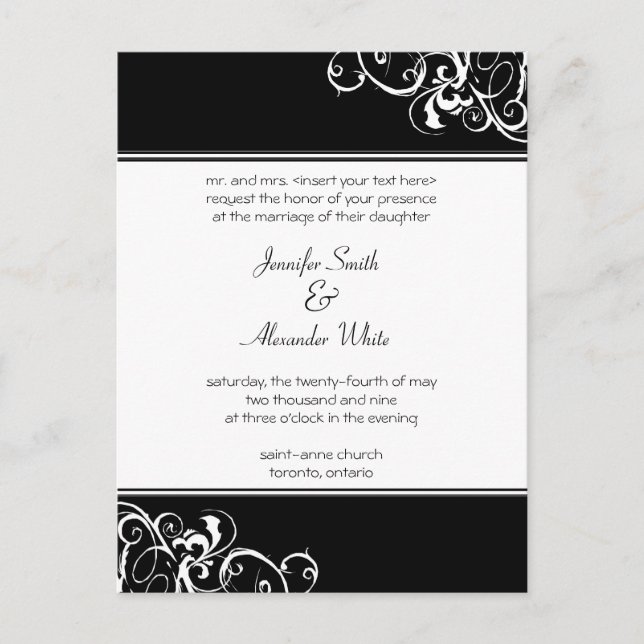 Wedding Invitation Postcard (Front)