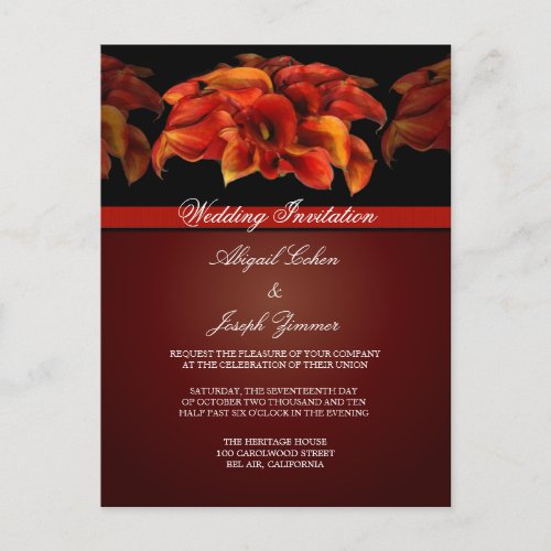 Wedding Invitation Postcards