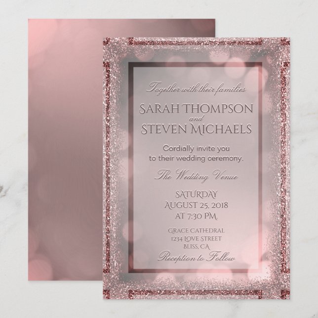 Wedding Invitation | Rose Blush (Front/Back)