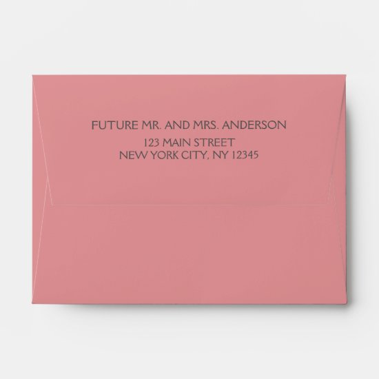 Wedding Invitation Rose Gold Pink Glitter Envelope