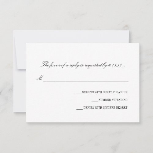 Wedding Invitation -RSVP | Basic