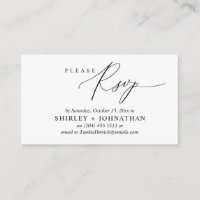 Wedding Invitation RSVP, Modern Romantic Reminder