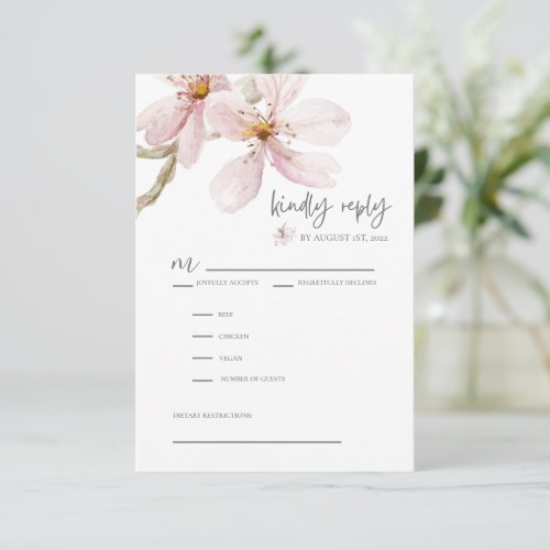 Wedding Invitation RSVP Response Cards