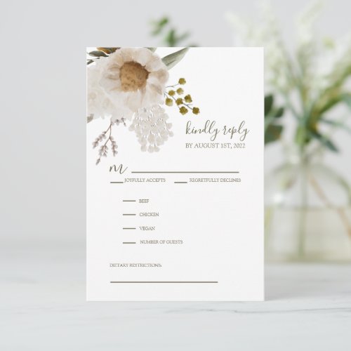 Wedding Invitation RSVP Response Cards