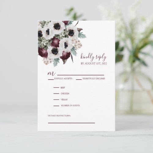 Wedding Invitation RSVP Response Cards