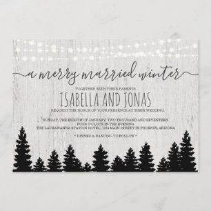 Wedding Invitation Rustic Winter