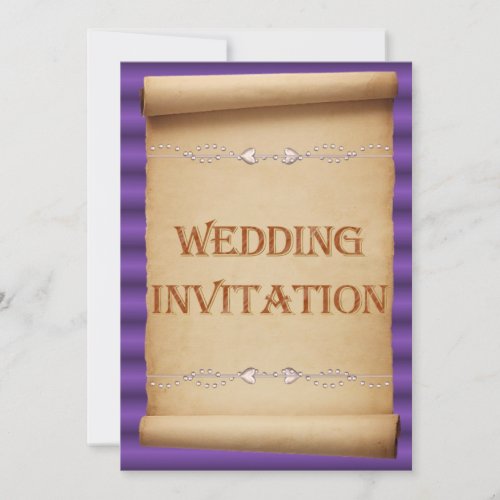 Wedding Invitation scroll Invitation to Wedding
