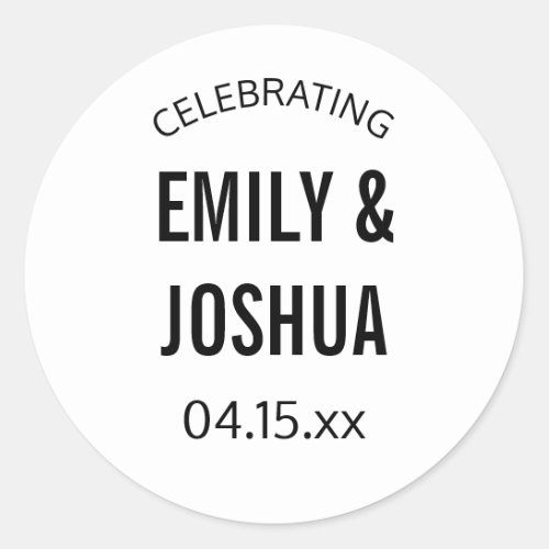 Wedding invitation seal sticker custom template