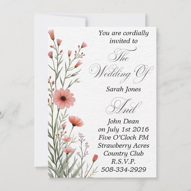 Wedding invitation simple (Front)