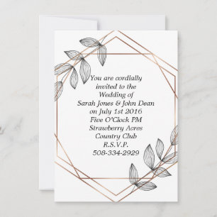 Wedding invitation simple