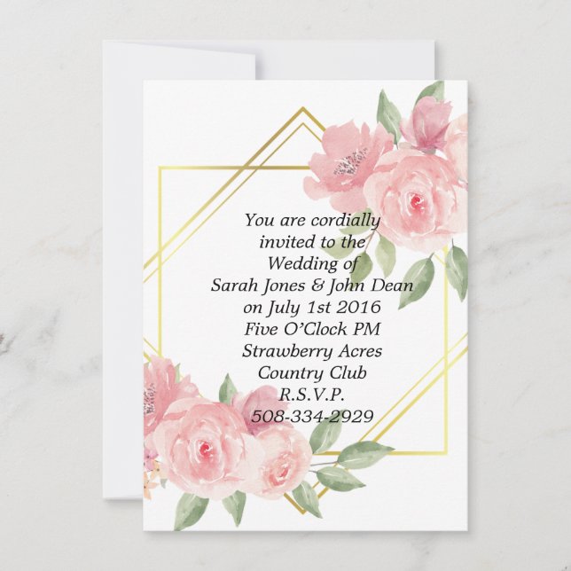 Wedding invitation simple (Front)