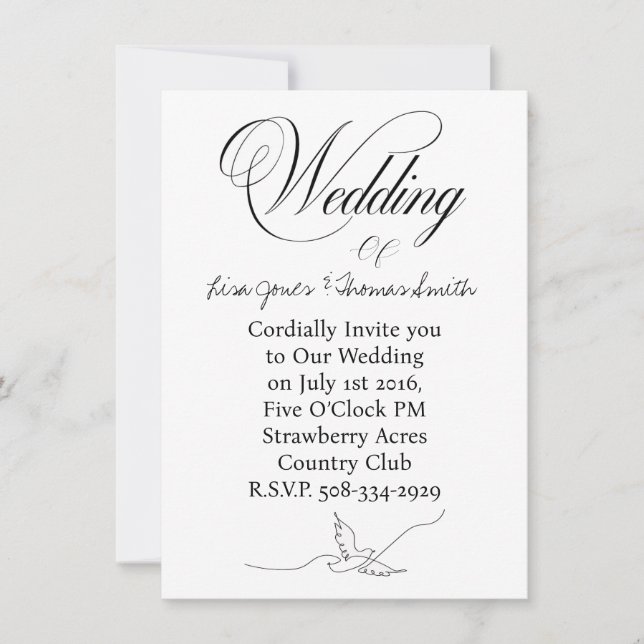 Wedding invitation simple (Front)