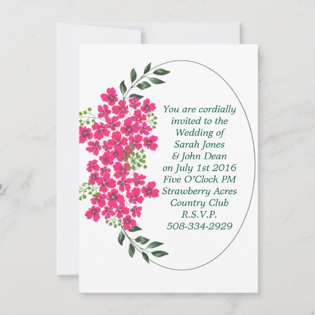 Wedding invitation simple (Front)