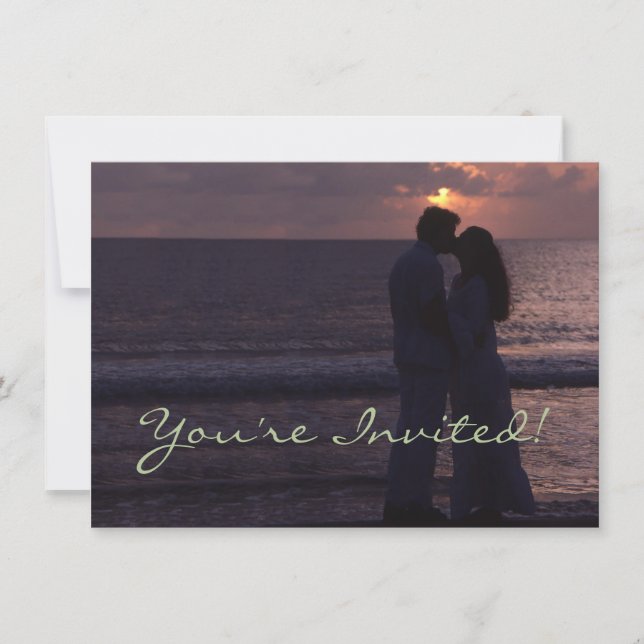 Wedding Invitation Simple Template Custom Photo (Front)