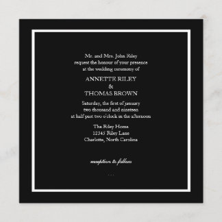Wedding Invitation | Simply IV |blk