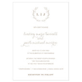 Wedding Invitation - Soft Laurel Wreath Collection (Front)