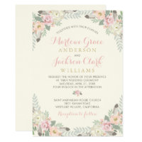 Wedding Invitation | Spring Vintage Boho